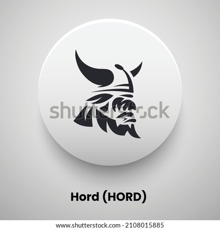 Creative block chain based crypto currency Hord (HORD) logo vector illustration design. Can be used as currency icon, badge, label, symbol, sticker and print background template Stock fotó © 