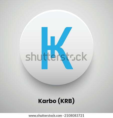 Creative block chain based crypto currency Karbo (KRB) logo vector illustration design. Can be used as currency icon, badge, label, symbol, sticker and print background template Zdjęcia stock © 