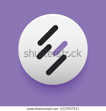 Blockchain based secure Cryptocurrency coin Suterusu (SUTER) icon isolated on colored background. Digital virtual money tokens. Decentralized finance technology illustration. Altcoin Vector logos.