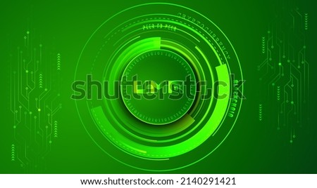Uma (UMA) block chain crypto currency digital encryption, virtual money exchange, Technology global network background and banner design template. Foto stock © 