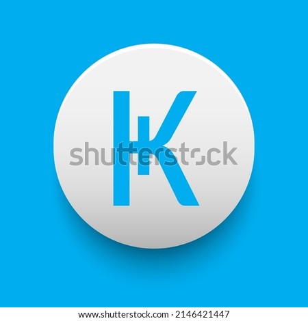 Blockchain based secure Cryptocurrency coin Karbo (KRB) icon isolated on colored background. Digital virtual money tokens. Decentralized finance technology illustration. Altcoin Vector logos. Zdjęcia stock © 