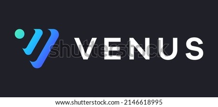 Blockchain based secure Cryptocurrency coin Venus (XVS) icon isolated on colored background. Digital virtual money tokens. Decentralized finance technology illustration. Altcoin Vector logos.