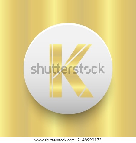 Blockchain based secure Cryptocurrency coin Karatgold Coin (KBC) icon isolated on colored background. Digital currency. Altcoin symbol. Vector Illustration