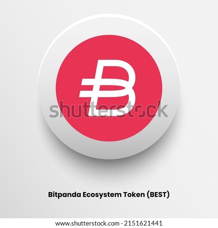 Creative block chain based crypto currency Bitpanda Ecosystem Token (BEST) logo vector illustration design. Can be used as icon, badge, label, symbol, sticker and print background template