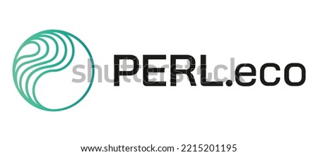 Blockchain based secure Cryptocurrency coin PERL.eco (PERL) icon isolated on colored background. Digital virtual money tokens. Decentralized finance technology illustration. Altcoin Vector logos.