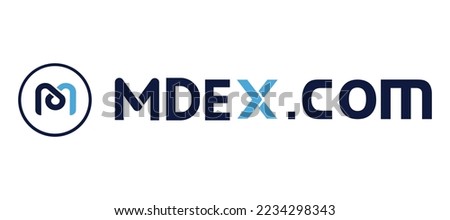 Mdex (MDX) cryptocurrency logo and symbol vector graphics illustrations template