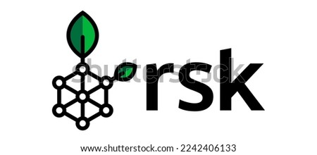 RSK Blockchain (RSK) cryptocurrency logo vector illustration banner and background