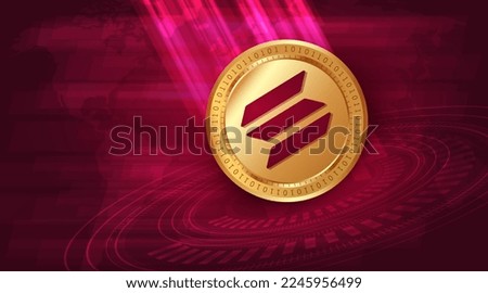 Solana (SOL) crypto currency banner and background