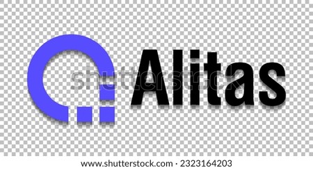 Alitas (ALT) cryptocurrency logo worldmark isolated on transparent png background vector
