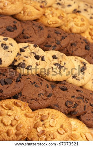 Assorted Cookies In Rows, Full Frame. Stock Photo 67073521 : Shutterstock