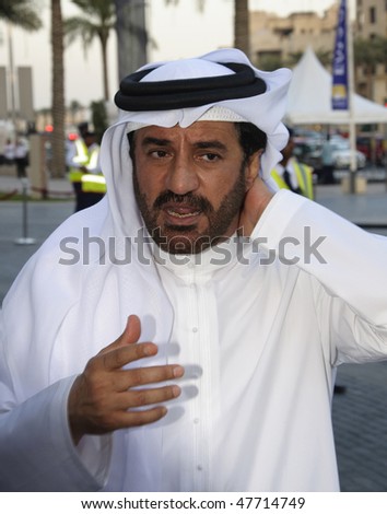 DUBAI, UAE - FEB 15: The UAE born rally driver,Mohammed bin Sulayem attends the Downtown Dubai Classic Car Show held at the Downtown Dubai, on Feb 15, 2009 in Dubai, UAE.