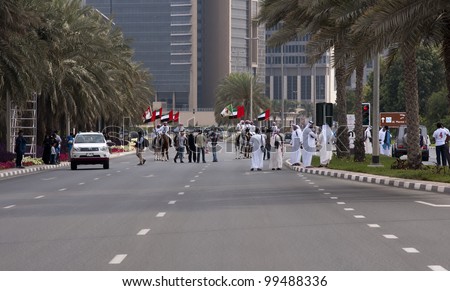 DUBAI - UAE - APRIL 06 2012: Officers from the Elite Dubai Police Special Task Force during the \