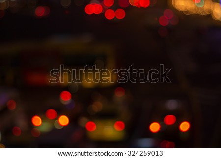 Blurred image of lights during the night (car light)