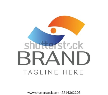 Arrow connect Ribbon logo vector design template. Technology, Financial and Economic logo concepts. Abstract logo for Branding, Business, Technology, Bank, Finance and Credit, Investment.
