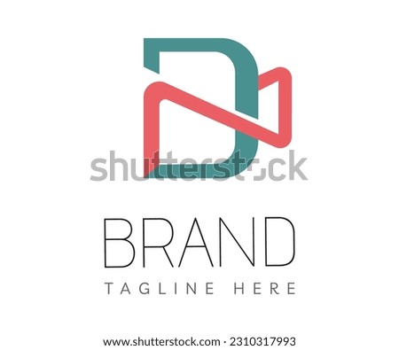 Letter D logo design. Creative camera logo. Usable for Branding, Business and Technology Logos.
