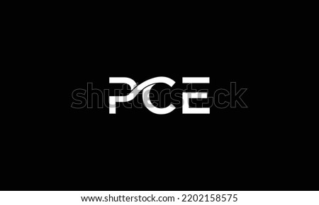 PCE Letter Initial Logo Design Template Vector Illustration