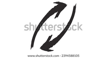 Halftone dote arrow illustration isolated on white background epe 10