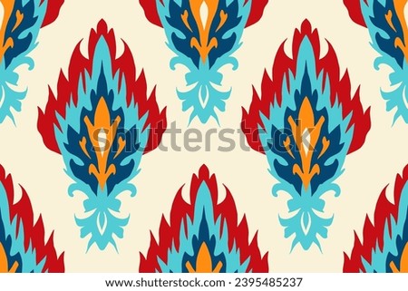 Ikat pattern, Features distinct styles, varying across regions from Turkmenistan to Tajikistan