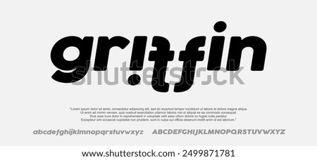 Modern Bold Heavy Font. Typography urban style alphabet fonts for fashion, sport, technology, digital, movie, logo design, vector illustration