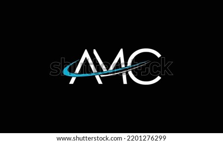 AMC letter logo design on black background.AMC creative initials letter logo concept.AMC letter design. AMC letter design on black background