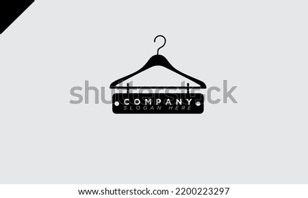 cloth hanger icon and monogram for business and brand