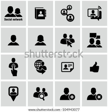 Icons set for social network and community sites.
