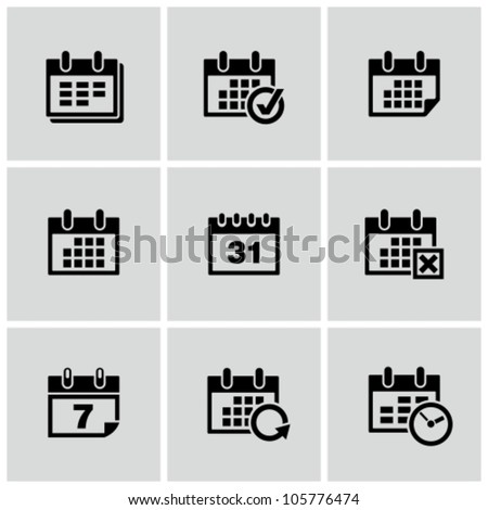 Calendar icons set.