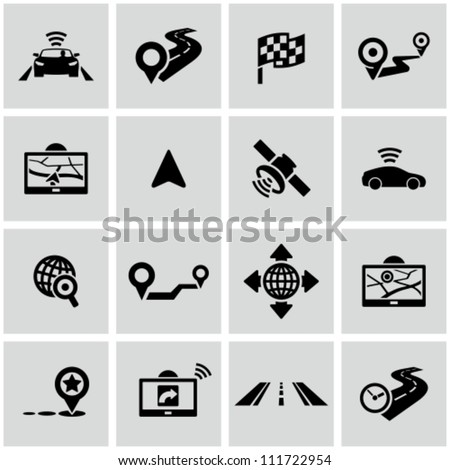 Navigation icons set.