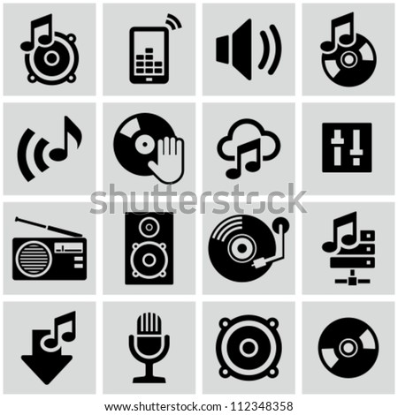 Music icons set.