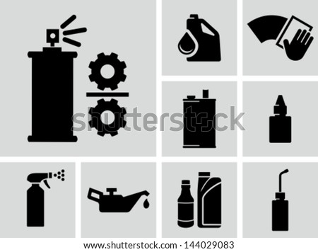 Lubricants vector icons 