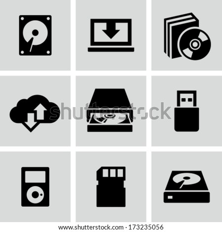 Data storage icons