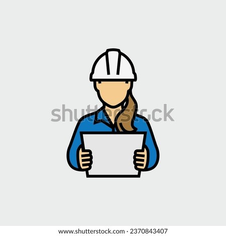 Construction Builder Worker Engineer Vector Icon