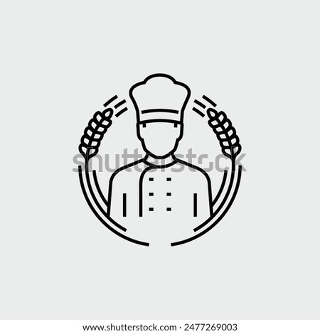 Restaurant Chef Vector Line Icon