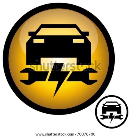 Automotive Electronics Repair Icon. Vector Illustration. - 70078780 ...