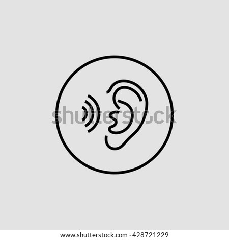 Human ear vector icon 