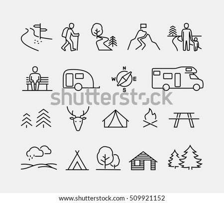 Camping Vector Icons