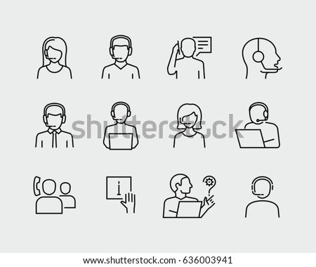 Customer Support Service Vector Icons