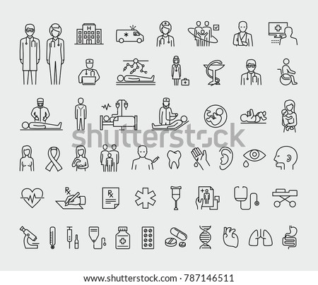 Medical Vector Line Icons Set 