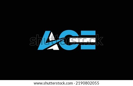  ACE letter logo, ace logo letter design 