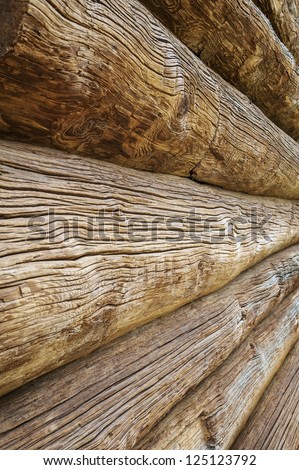 beautiful old wooden log house wall texture architectural background