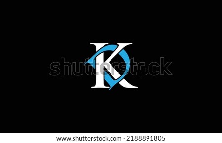 KD, DK, K, D abstract letters logo monogram Stock fotó © 