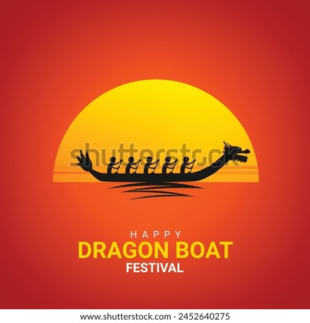 Happy Dragon Boat Festival. Happy Dragon Boat Festival creative ads design, vector, illustration, 3d