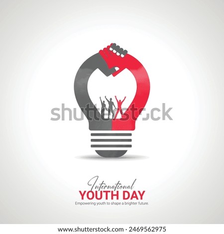 International Youth Day creative ads Design. Youth Day icon isolated on Template for background. Youth Day ads Poster, vector, illustration, August 12. Important day
