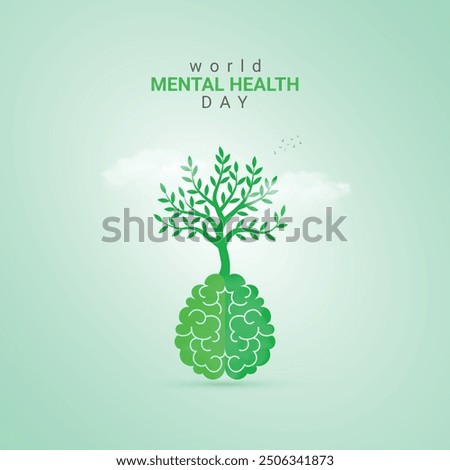 World Mental Health Day. Mental Health Day creative design for social media ads