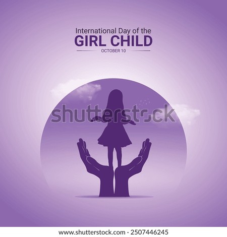 International Day of the Girl Child. Girl Child day creative design for social media ads