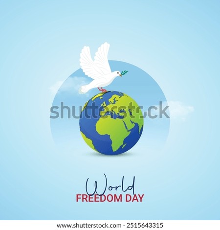 world freedom day, freedom day creative Poster, vector, 3d, illustration, november 9.