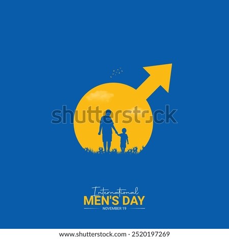 international men's day. conceptual design for social media. 3D illustration.