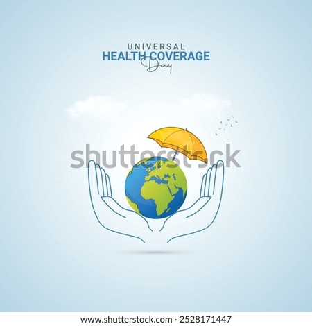 Universal Health Coverage Day, Health Coverage day Design for social media post. 3D Illustration.