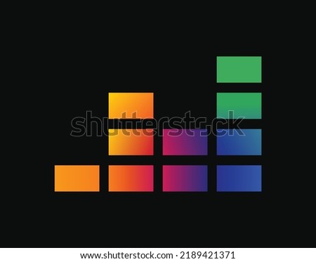 logo sign isolated social media digital famous full color vector template signal music icon internet symbol black  background
