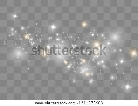 White sparks glitter special light effect. Vector sparkles on transparent background. Christmas abstract pattern. Sparkling magic dust particles Сток-фото © 